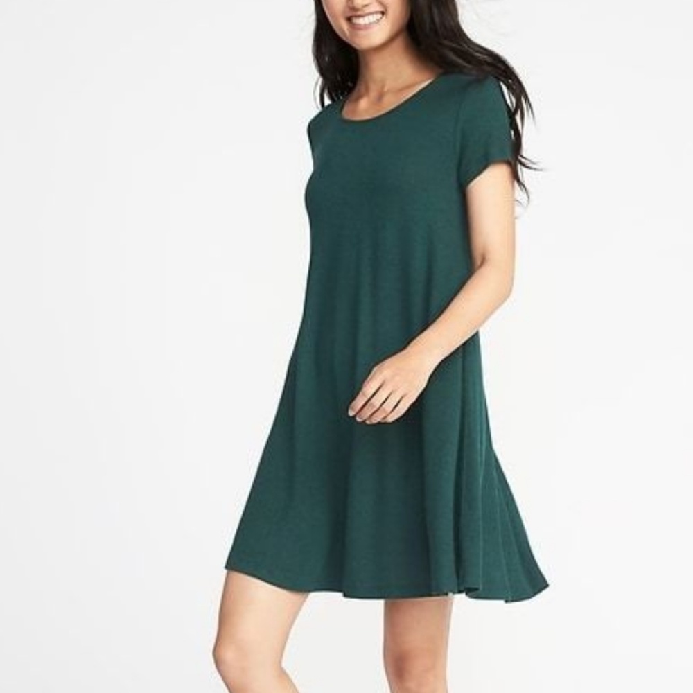 Old Navy Plush Knit Swing Dress - Green